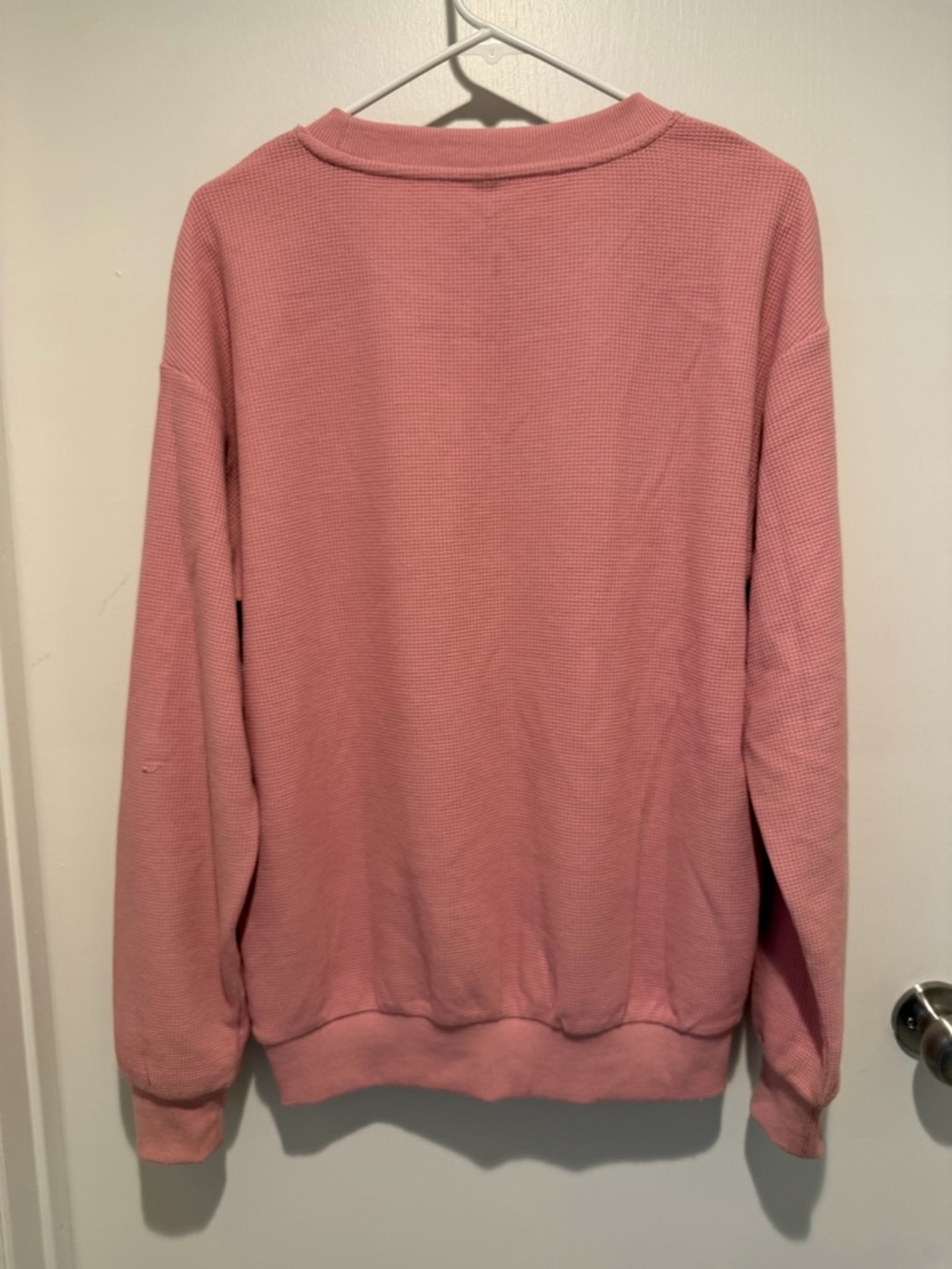 Comfortable Women's Pink Waffle Lounge Set - Picture 9 of 12